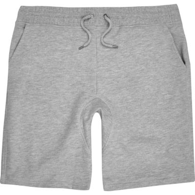 Grey marl jogger shorts